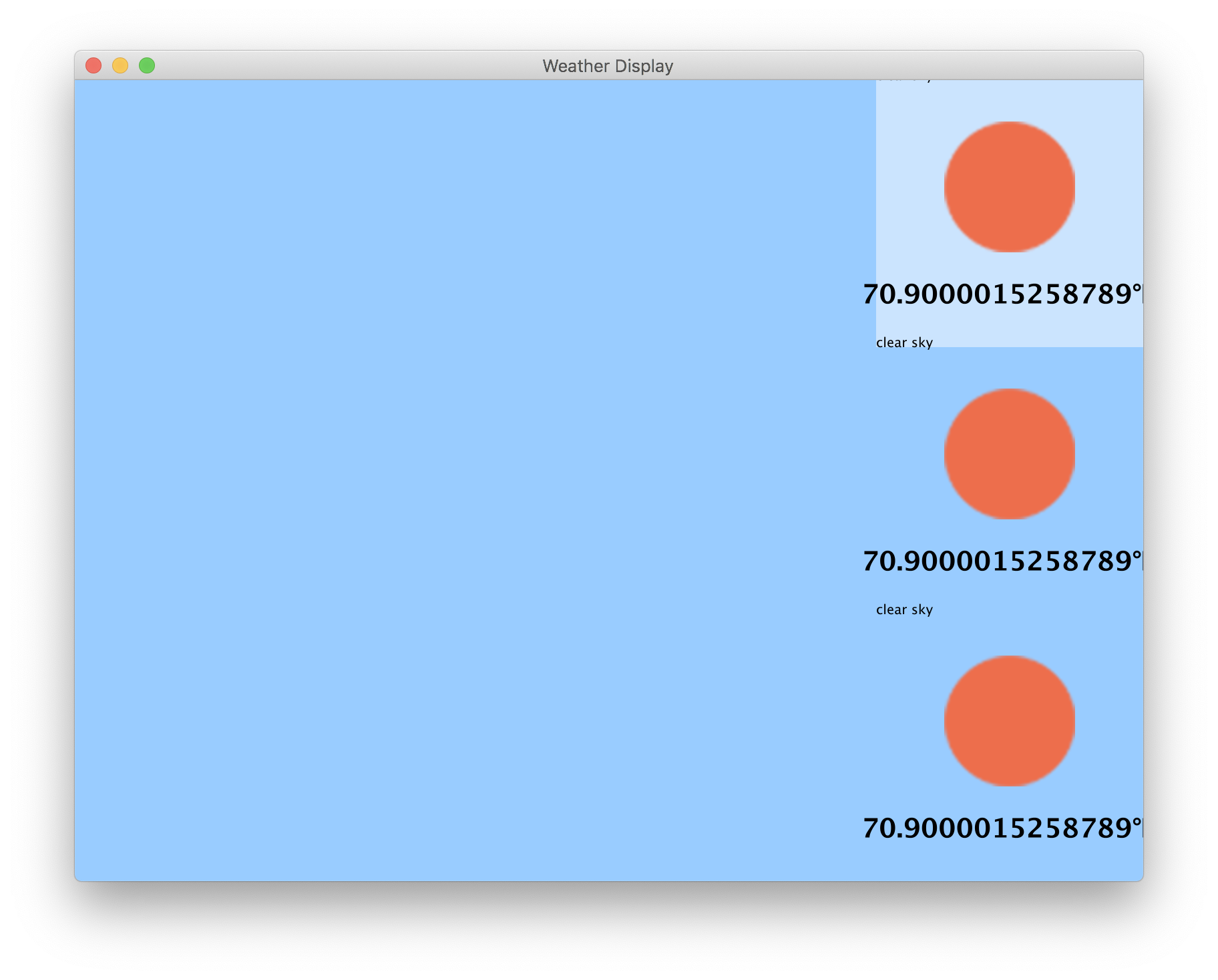 Initial UI state